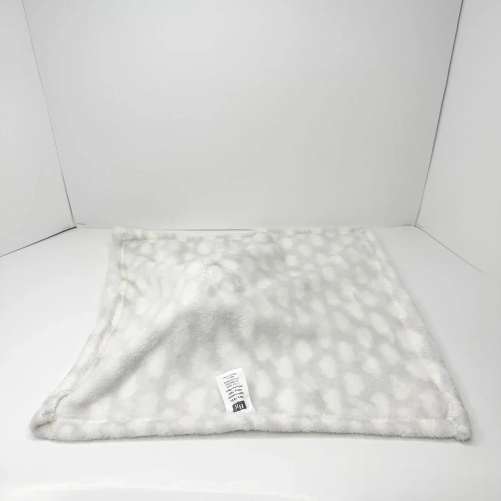 HB Hudson Baby Elephant Plush Lovey Security Blanket Gray White